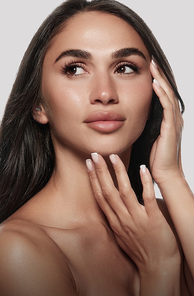 Woman with natural beauty and flawless skin.